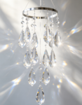 Crystal Raindrop Wind Chime | Transparent Flowing Light Version